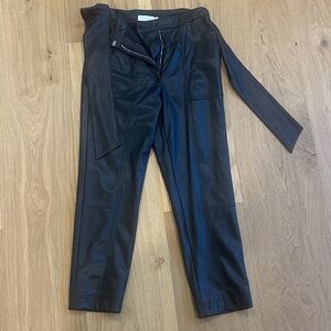 Jonathan Simkhai Black Leather Dress Pants